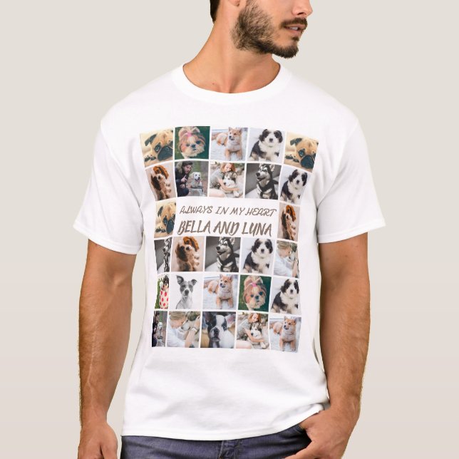 pet dog cat template photo collage and text T-Shirt (Front)