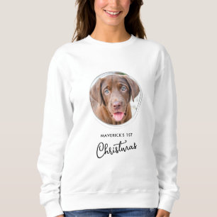 Pet Dog Christmas Personalised Photo Holiday  Sweatshirt