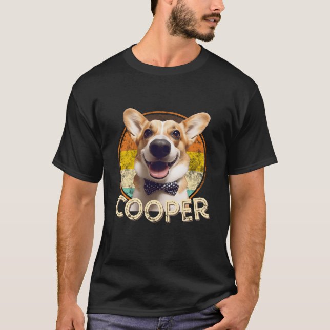Pet Dog Custom Retro Personalised Photo  T-Shirt (Front)