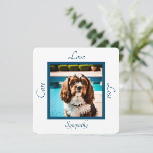 Pet dog customisable photo sympathy card