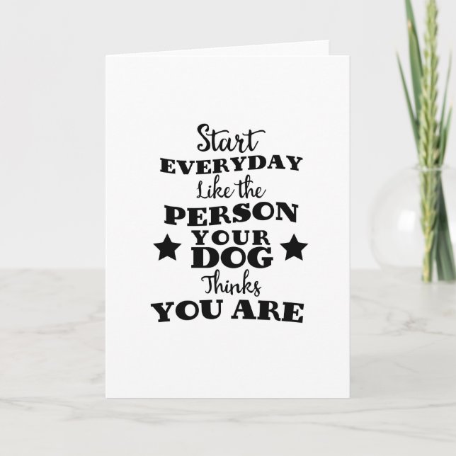 Pet Dog Funny Quote Holiday Card (Front)