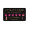 Pet Dog Grooming Black Pink Loyalty Rewards Card