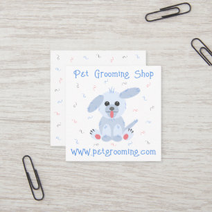 Pet Dog Grooming Personalised  Square Business Card