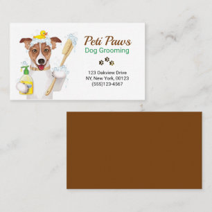 Pet Dog Grooming Service Business Card