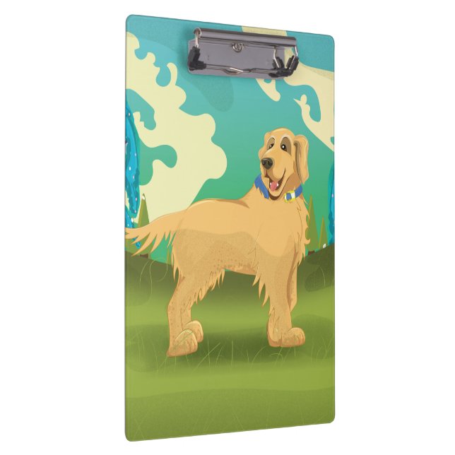 Pet Dog in the park Clipboard (Right)