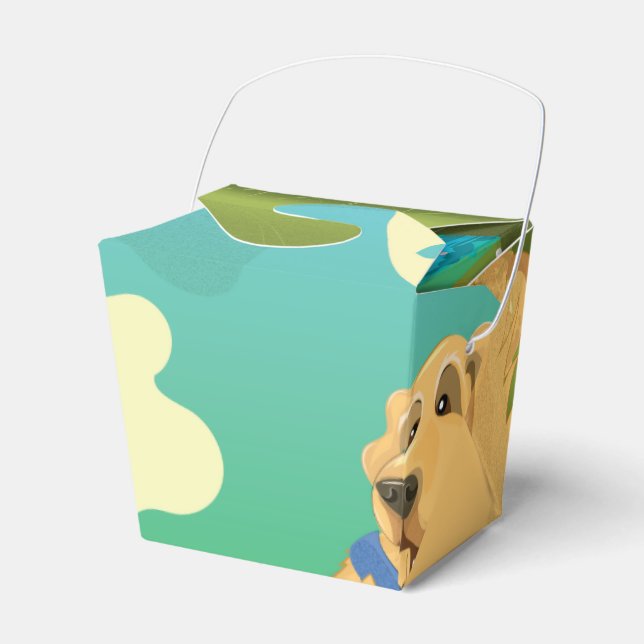 Pet Dog in the park Favour Box (Front Side)
