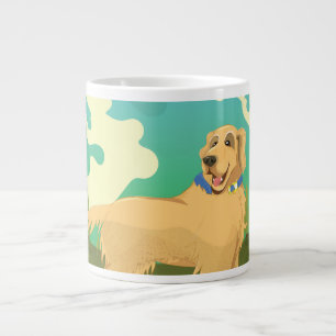 Pet Dog in the park Large Coffee Mug