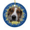 Pet Dog Memorial Blue Snowflake Photo Christmas