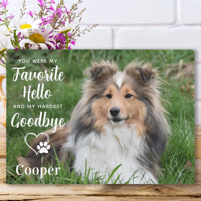 Pet Dog Memorial - Custom Sympathy Quote Pet Loss Plaque (Creator Uploaded)