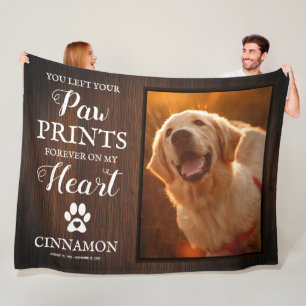 Pet Dog Memorial Keepsake Fleece Blanket