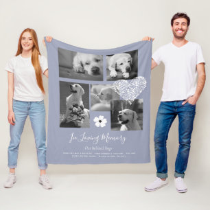 Pet Dog Memorial Keepsake Photo Collage Gift Poem Fleece Blanket
