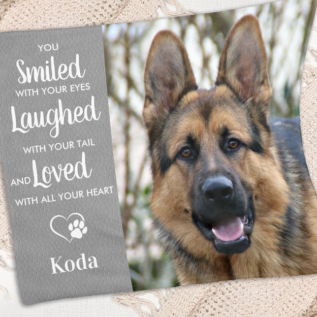 Pet Dog Memorial Personalised Sympathy Photo Fleece Blanket (Creator Uploaded)