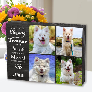 Pet Dog Memorial - Pet Loss Dog Sympathy Keepsake Wooden Box Sign