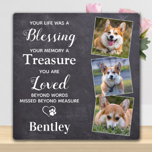 Pet Dog Memorial Pet Loss Gift Personalised Photo Plaque