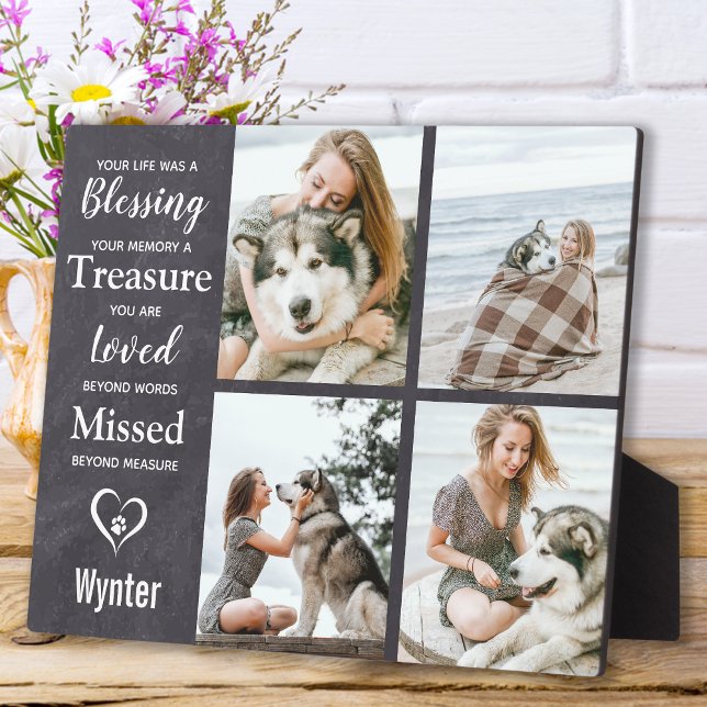 Pet Dog Memorial Pet Loss Remembrance Keepsake Plaque (Creator Uploaded)