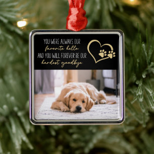 Pet Dog Memorial Photo Collage Metal Tree Decoration