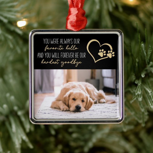 Pet Dog Memorial Photo Collage Metal Tree Decoration (Tree)
