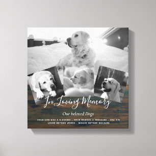 Pet Dog Memorial Photo Collage Remembrance Poem Canvas Print