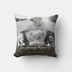Pet Dog Memorial Photo Collage Remembrance Poem Cushion