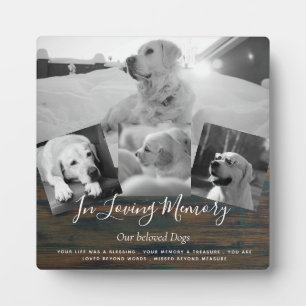 Pet Dog Memorial Photo Collage Remembrance Poem Plaque