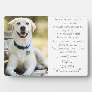 Pet Dog Memorial Plaque with Easel