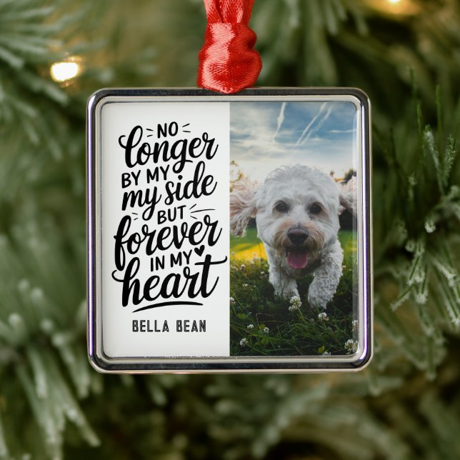 Pet Dog Memorial Quote Photo Metal Tree Decoration (Tree)