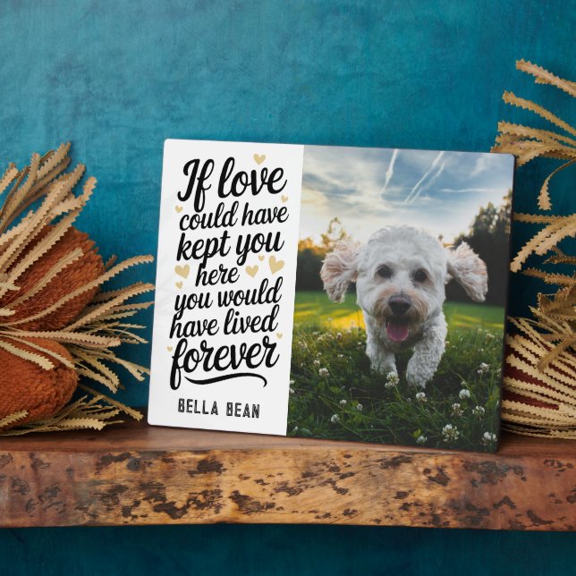 Pet Dog Memorial Quote Photo Plaque (Side)