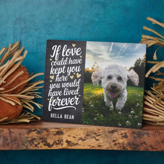 Pet Dog Memorial Quote Photo Plaque (Side)