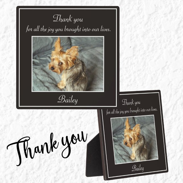 Pet Dog Memorial Thank You Plaque (Creator Uploaded)