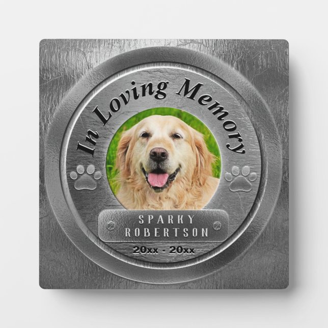 Pet Dog or Cat Memorial Plaque (Front)