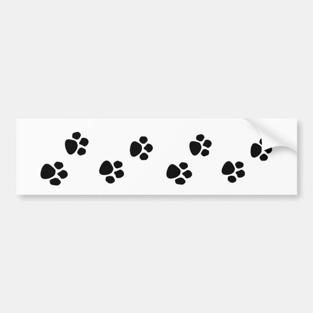 Pet Dog Owner Paw Prints Bumper Sticker (Front)