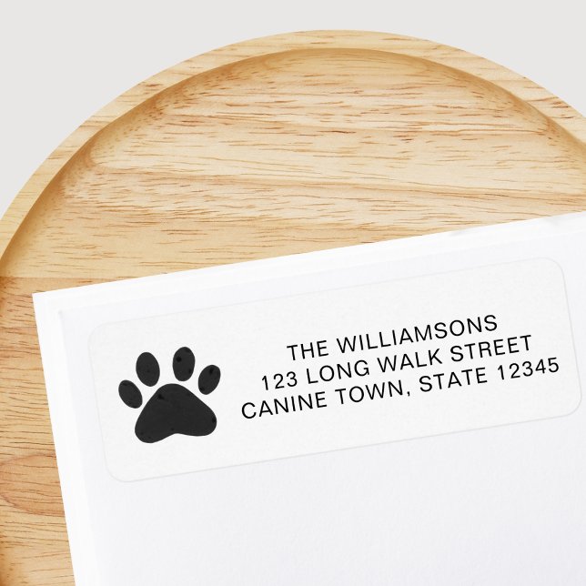 Pet Dog Paw Print Return Address (Creator Uploaded)