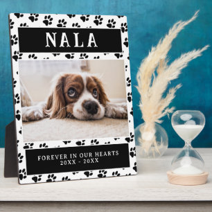 Pet Dog Photo Paw Prints Memorial Dog Loss Plaque