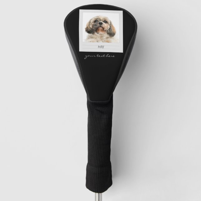 Pet Dog Photo Personalised Dad Birthday Golf Head Cover (Front)