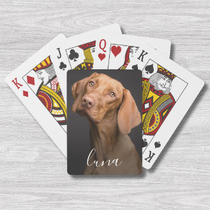 Pet Dog Photo Personalised Name  Playing Cards