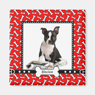 Pet Dog Portrait Photo Template Fridge Magnet