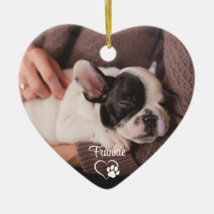 Pet Dog Puppy Photo Ceramic Ornament