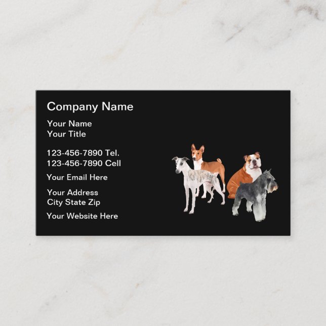 Pet Dog Services Business Card (Front)