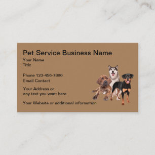Pet Dog Services Simple Business Card