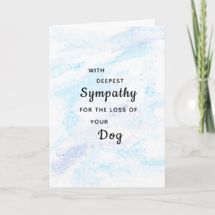 Pet Dog Sympathy Condolences Painted Greeting Card