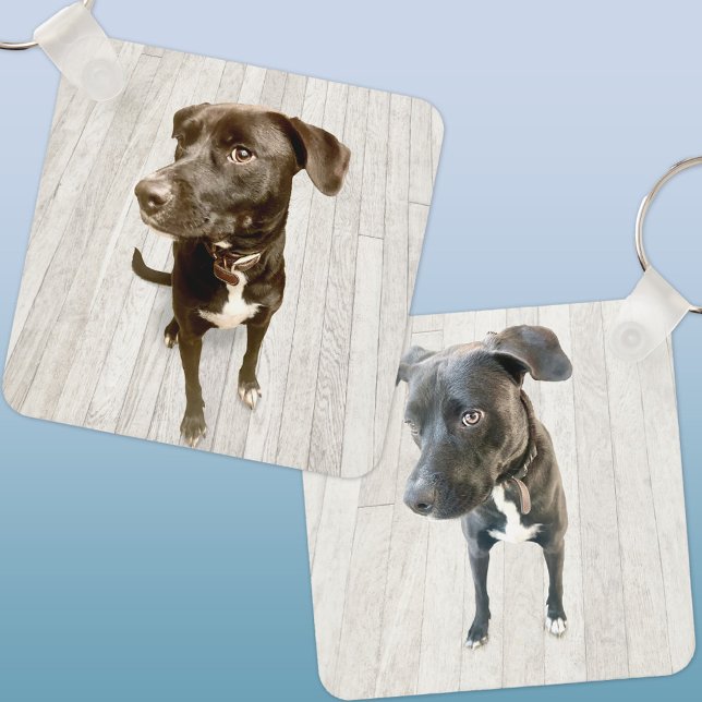 Pet Dog Two Photo Key Ring (Two photo double sided dog or pet keyring keychain)