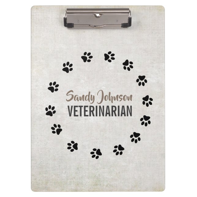 Pet Dog VETERINARIAN Grooming Boarding Services Clipboard (Front)