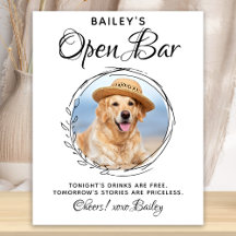 Pet Dog Wedding Open Bar Signature Drinks