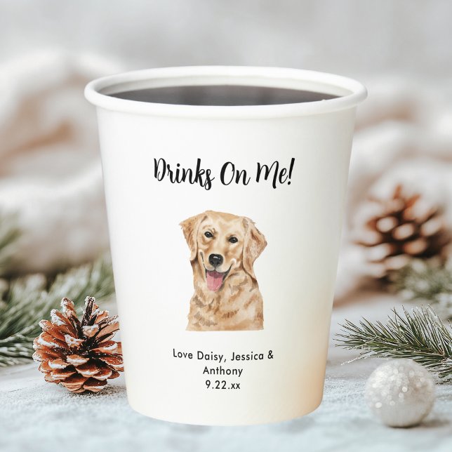 Pet Dog Wedding Paper Cups (Creator Uploaded)