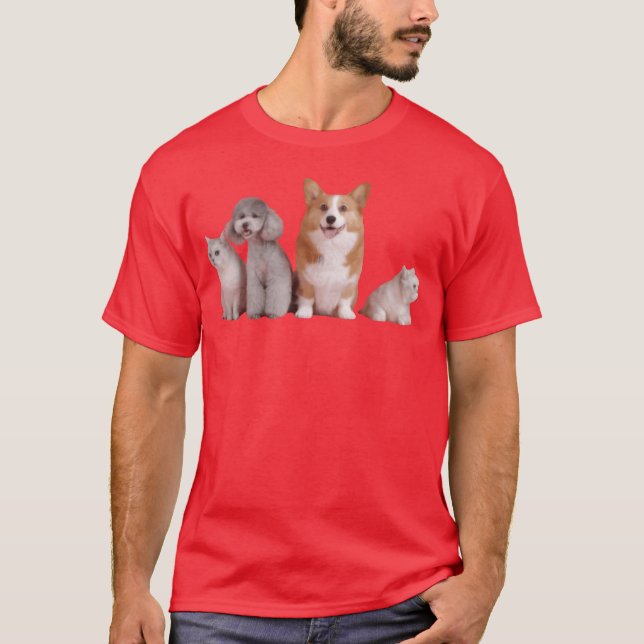 pet dogs boy friend T-Shirt (Front)