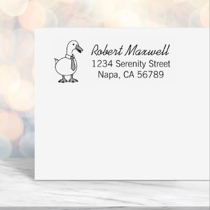 Pet Duck Goose Collar Tie Return Address Self-inking Stamp