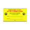 Pet Emergency Alert Home Alone Business Cards