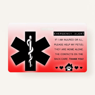 pet emergency contacts ID badge
