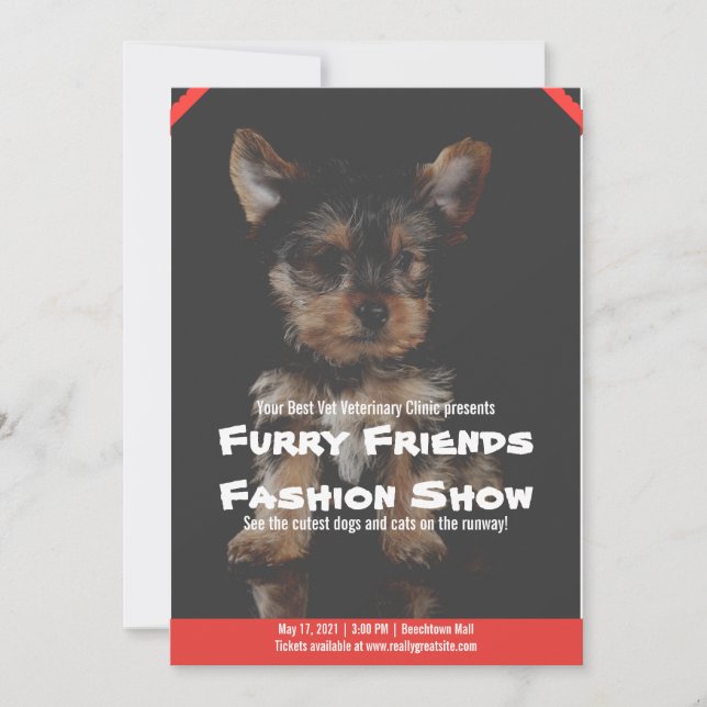 Pet Fair Editable Fundraiser Flyer Adoption Invite (Front)
