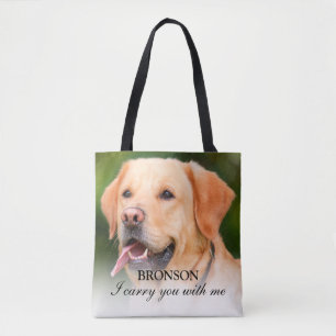 Pet Family 2 Photo Memorial Tote Bag